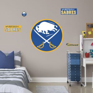 Buffalo Sabres 2020 RealBig Logo Officially Licensed NHL Removable Wall Decal Life Size Decal by Fathead | Vinyl