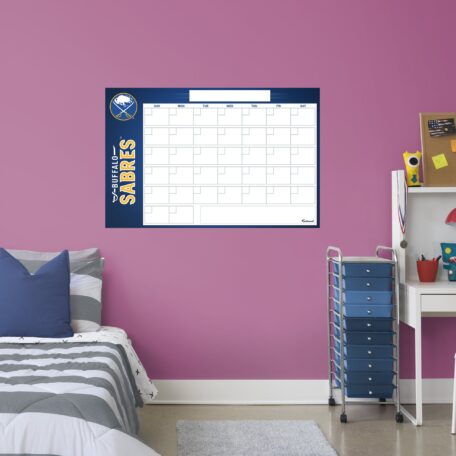 Buffalo Sabres Dry Erase Calendar - Officially Licensed NHL Removable Wall Decal Giant Decal (57"W x 34"H) by Fathead | Vinyl