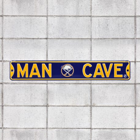 Buffalo Sabres: Man Cave - Officially Licensed NHL Metal Street Sign by Fathead | 100% Steel