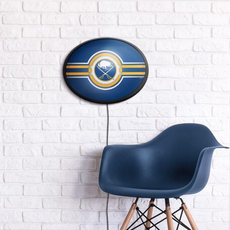 Buffalo Sabres: Officially Licensed NHL Oval Slimline Illuminated Wall Sign 14" x 18" by Fathead
