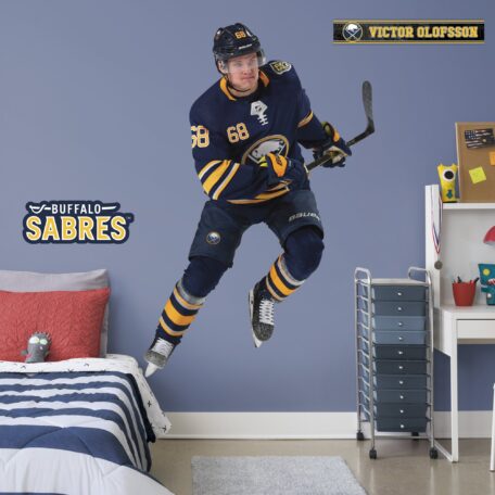 Victor Olofsson for Buffalo Sabres: RealBig Officially Licensed NHL Removable Wall Decal Life-Size Athlete + 2 Decals (63"W x 71