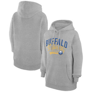 Women's G-III 4Her by Carl Banks Gray Buffalo Sabres Filigree Logo Pullover Hoodie