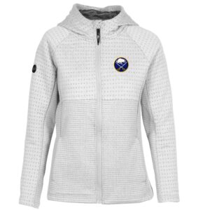 Women's Levelwear White Buffalo Sabres Solstice Insignia Core Full-Zip Hoodie