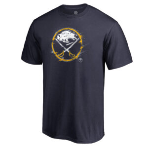 Men's Fanatics Branded Navy Buffalo Sabres Splatter Logo T-Shirt